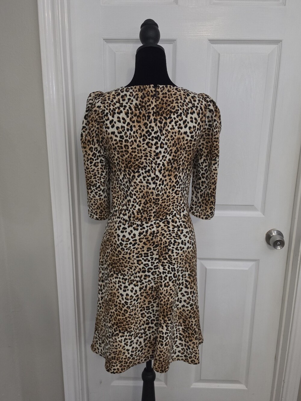 Barneys New York Leopard Print Midi Dress - Brown & Cream - Picture 10 of 10